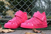 baskets montantes adidas originals superstar up star pink